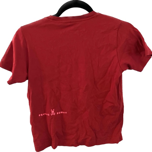 PSYCHO BUNNY Kids Red T-shirt, size M - Picture 2 of 7